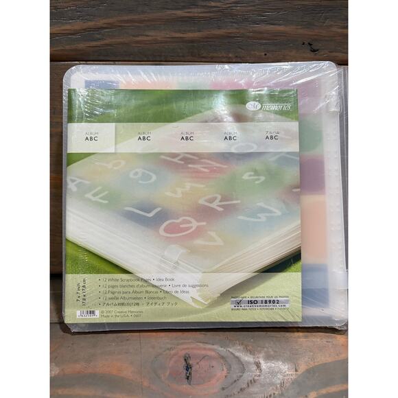 Creative Memories ABC Album 12 White Scrapbook pages idea book NEW 7x7 - Picture 1 of 2